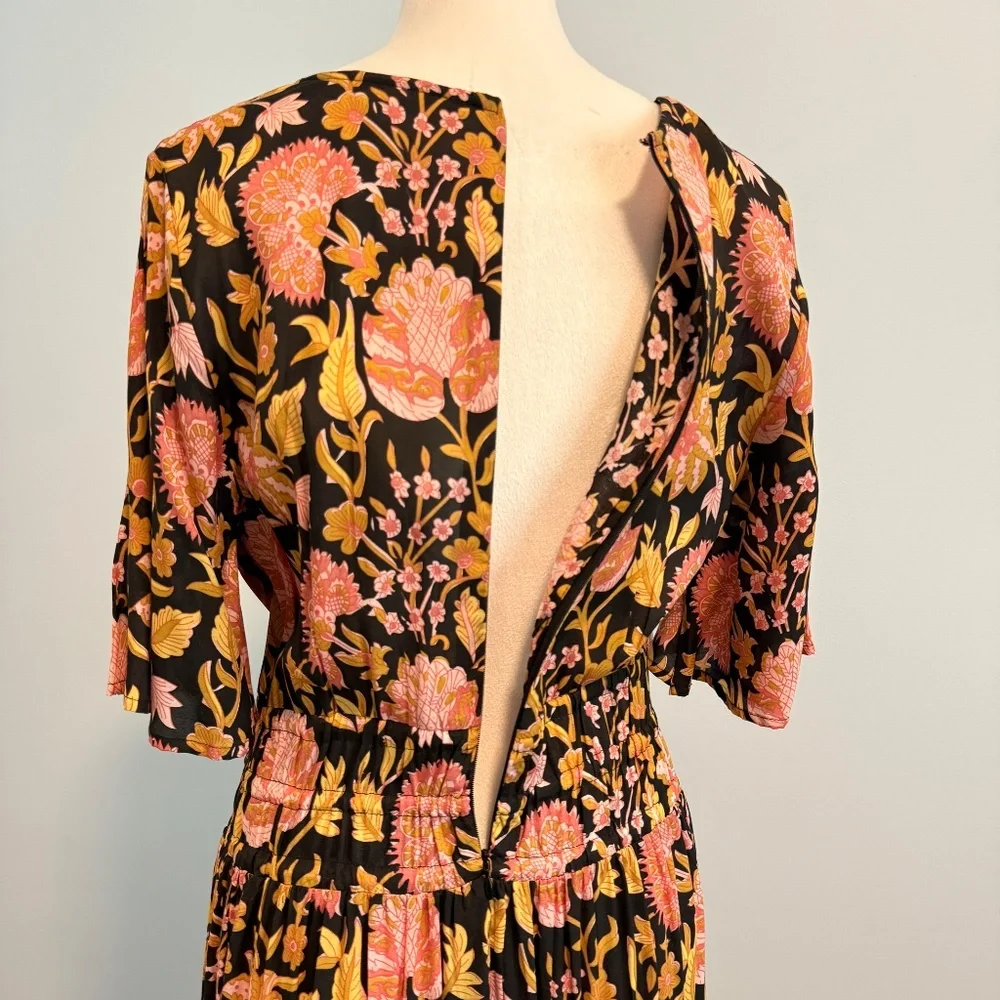 Soft Surroundings‎ Multi floral Tiered Maxi Dress Size 12